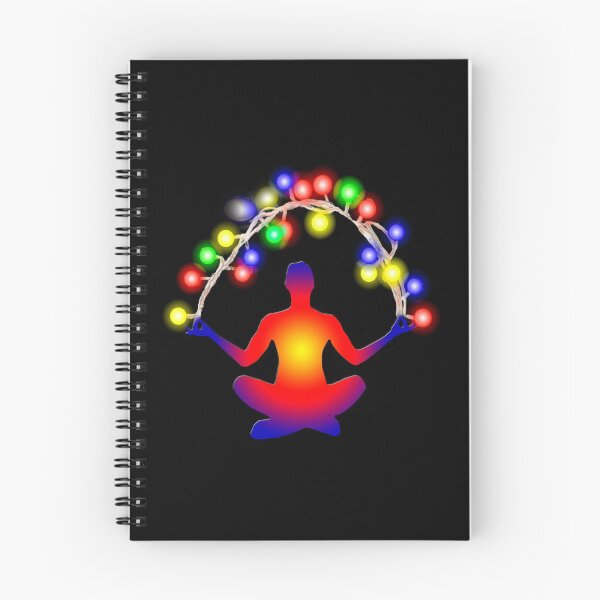 Item preview, Сhristmas yoga with colorful lights garland designed and sold by Galina Kostyaeva.