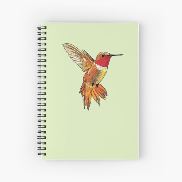 Rufous Hummingbird for Home Art etc Spiral Notebook
