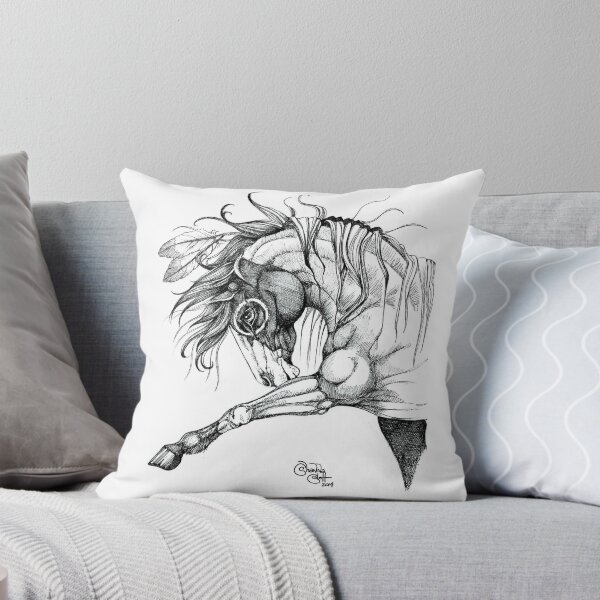 Item preview, Inked War Horse Paint Horse Mustang Art ... designed and sold by Shanna Stott.