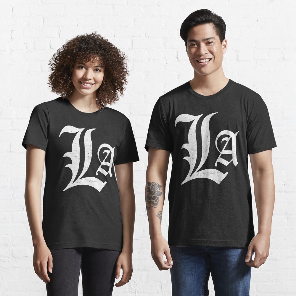 Los Angeles - LA Cholo style script Essential T-Shirt for Sale by