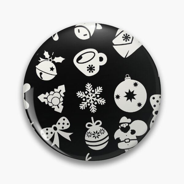 Artikelvorschau, Christmas snowflake,Jingle bells, Santa Claus, candy, tree, black & white  entworfen und verkauft von Patternsonly.