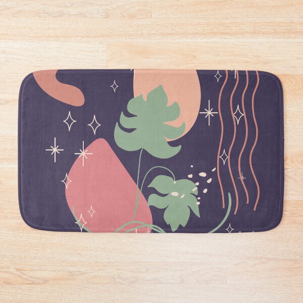 Item preview, Abstract shapes stars lines and monstera leaves digital design illustration 73 designed and sold by MyBlackDreams.