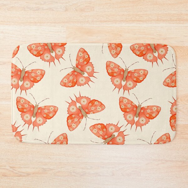 Item preview, Peach perfect butterfly folkart painting designed and sold by Prita-D.