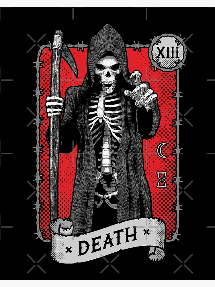 13 DEATH Tarot Card Stickers, Grim Reaper Stickers [SALE]