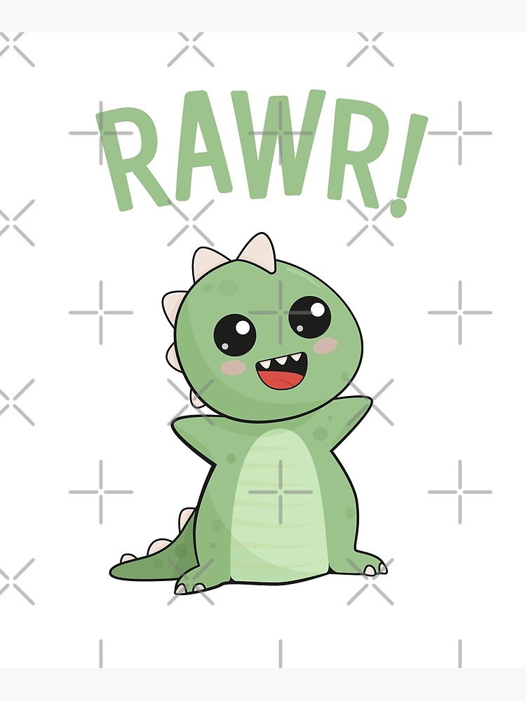 "Rawr! Dinosaur Cute Dinosaur" Art Print for Sale by PaulSDesign