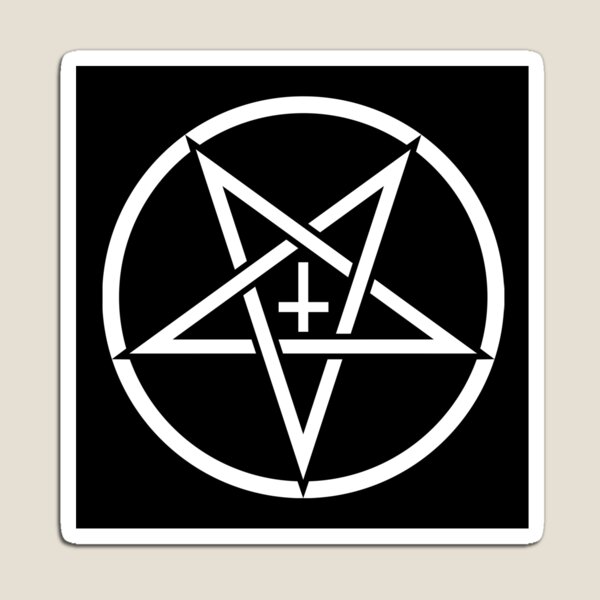 Pentagram with Upside Down Cross Magnet