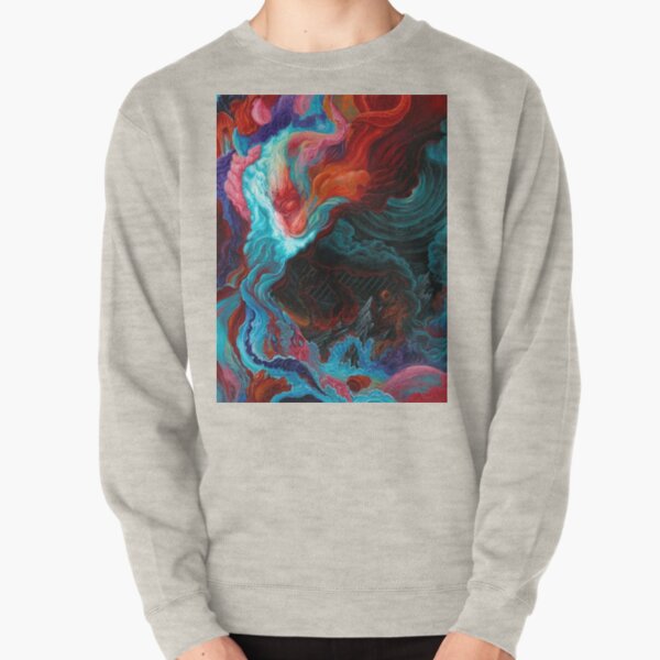 Acrylic Fluid Abstract Pullover Sweatshirt