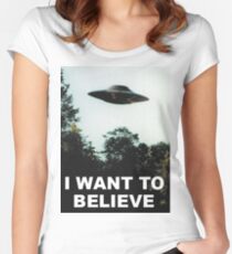 I Want to Believe Women's Fitted Scoop T-Shirt