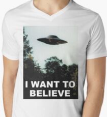 I Want to Believe Men's V-Neck T-Shirt