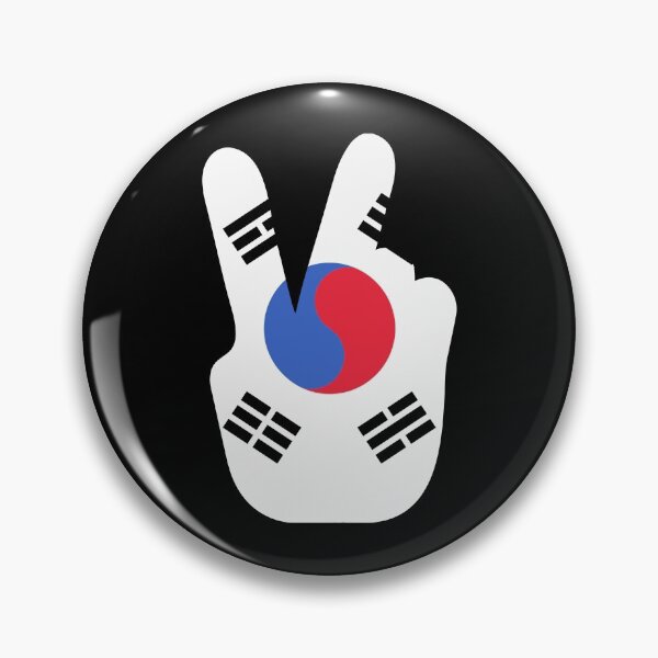 Item preview, Korea flag peace sign saranghae kpop k-pop designed and sold by DerNerd.