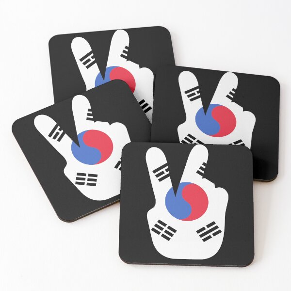 Item preview, Korea flag peace sign saranghae kpop k-pop designed and sold by DerNerd.