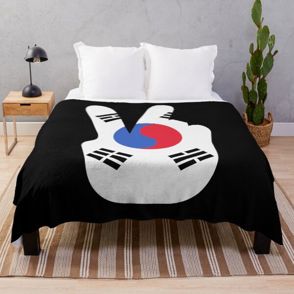 Item preview, Korea flag peace sign saranghae kpop k-pop designed and sold by DerNerd.