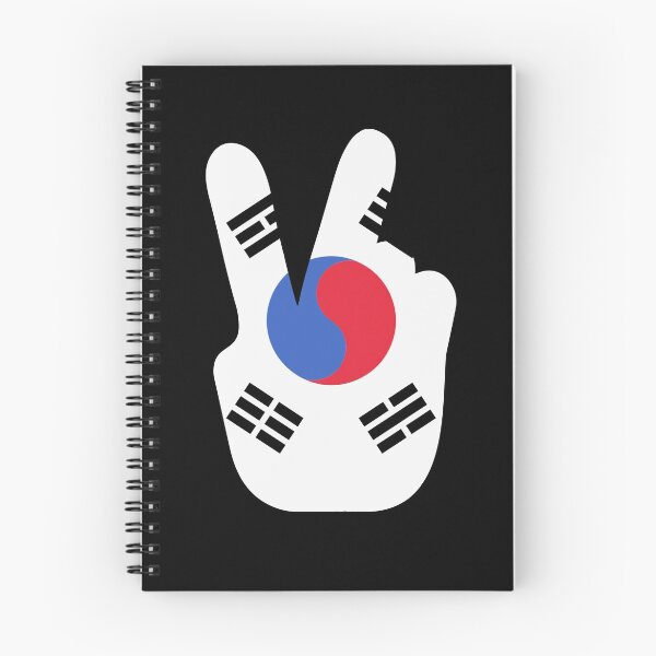 Item preview, Korea flag peace sign saranghae kpop k-pop designed and sold by DerNerd.