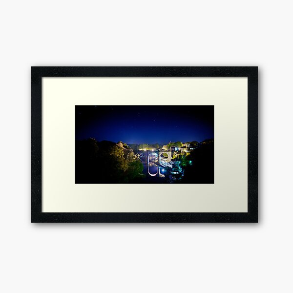 Star Trails over Knaresborough Viaduct Framed Art Print