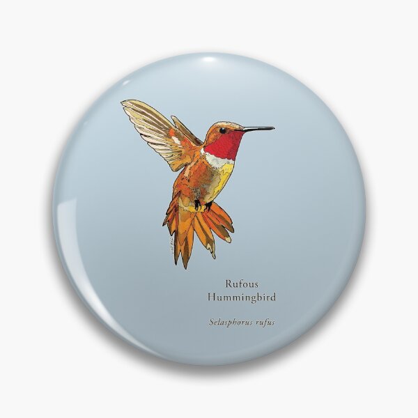 Artikelvorschau, Rufous Kolibri mit Namen für Home Art Aufkleber etc. entworfen und verkauft von HummingbirdPics.