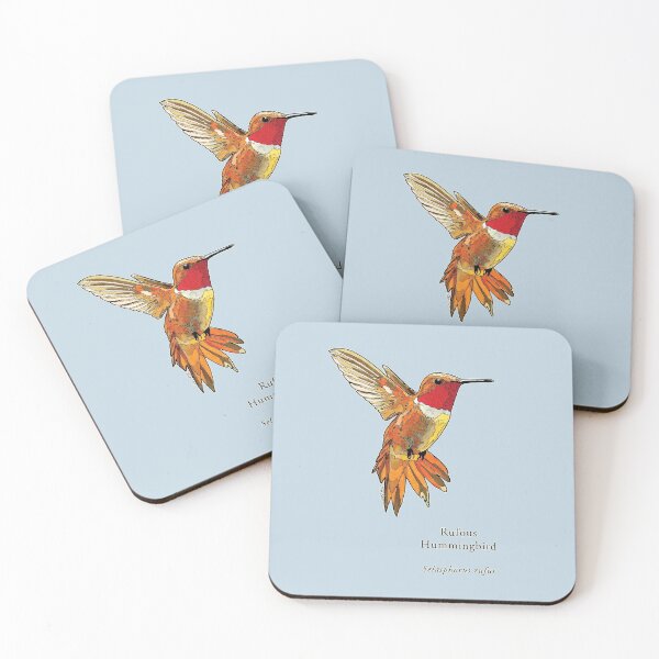 Item preview, Rufous Hummingbird with Name for Home Art Stickers etc designed and sold by HummingbirdPics.