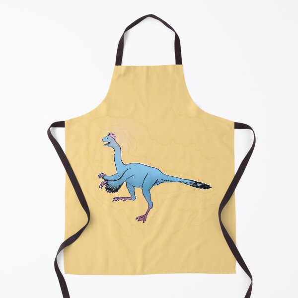 Item preview, Dinosaurs! Silly blue and pink oviraptor on yellow background designed and sold by tostoini.