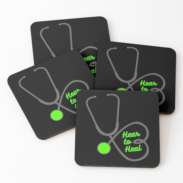 Item preview, Hear to Heal - Heart Stethoscope Lime/Iron designed and sold by miTeless seDign.