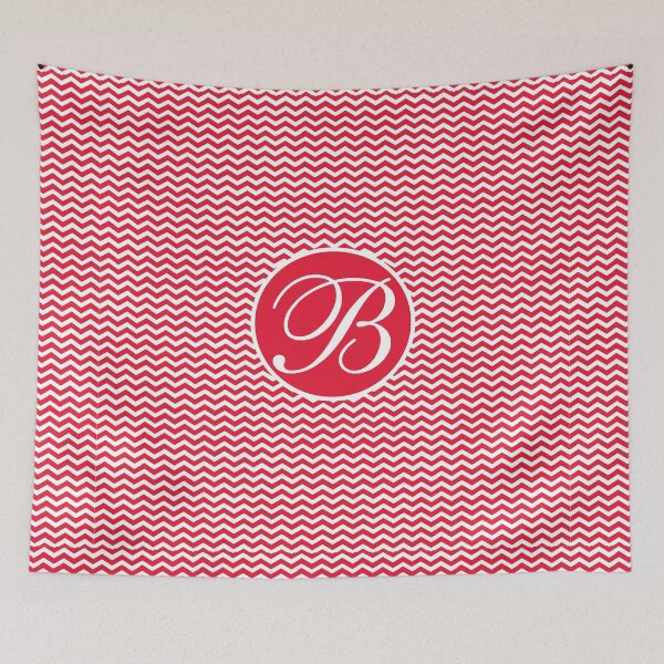 Item preview, Red B Chevron designed and sold by MonogramMonkey.