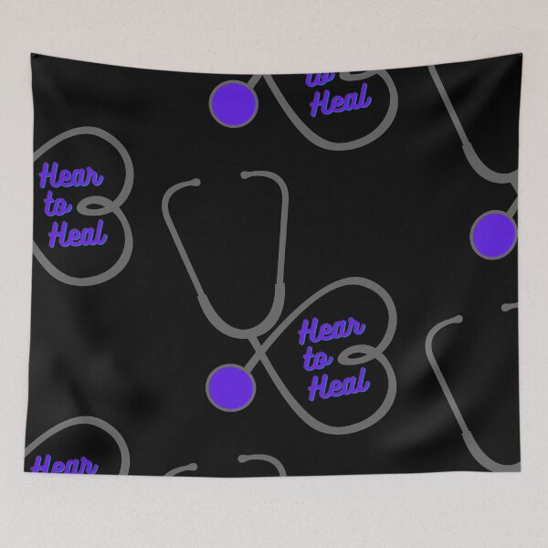 Aperçu de l'œuvre Hear to Heal - Coeur Stéthoscope Raisin / Fer créée et vendue par miTeless seDign.