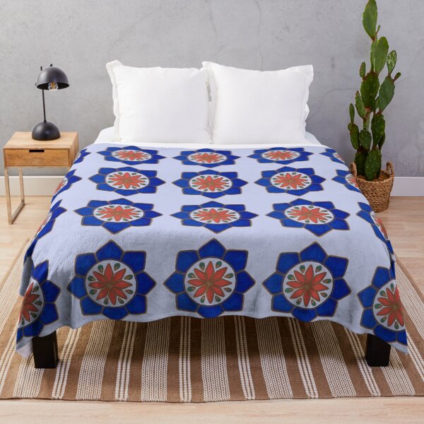 Item preview, Simple Flower Mandala on lavender blue designed and sold by BelindaFuller.