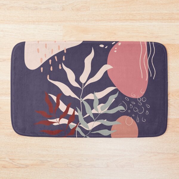 Item preview, Abstract shapes lines and plant leaves digital design illustration 74 designed and sold by MyBlackDreams.