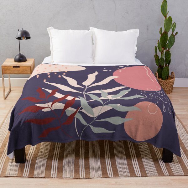 Item preview, Abstract shapes lines and plant leaves digital design illustration 74 designed and sold by MyBlackDreams.