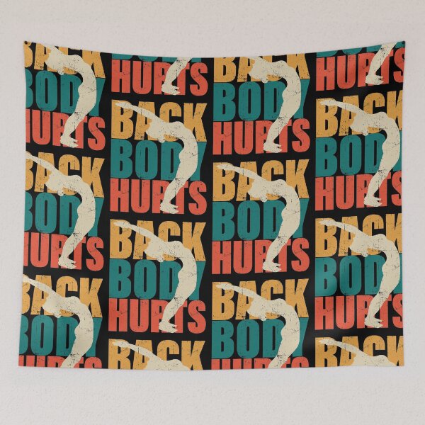Item preview, Back and Body Hurts Funny Workout designed and sold by GravitiTees.