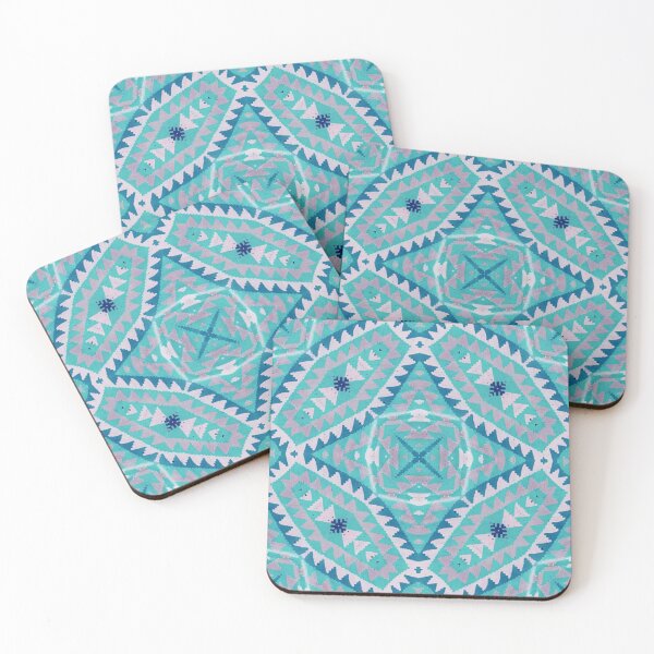 Item preview, Kilim Rug design Print of Oriental Persian pattern, Runner Turqoise designed and sold by ZenArt-Fern.