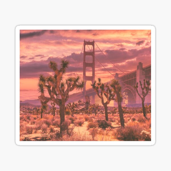 Item preview, Joshua Trees and Golden Gate Bridge in America designed and sold by Mauswohn.