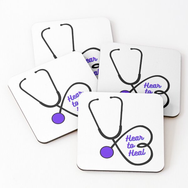 Item preview, Hear to Heal - Heart Stethoscope - Grape/Midnight designed and sold by miTeless seDign.