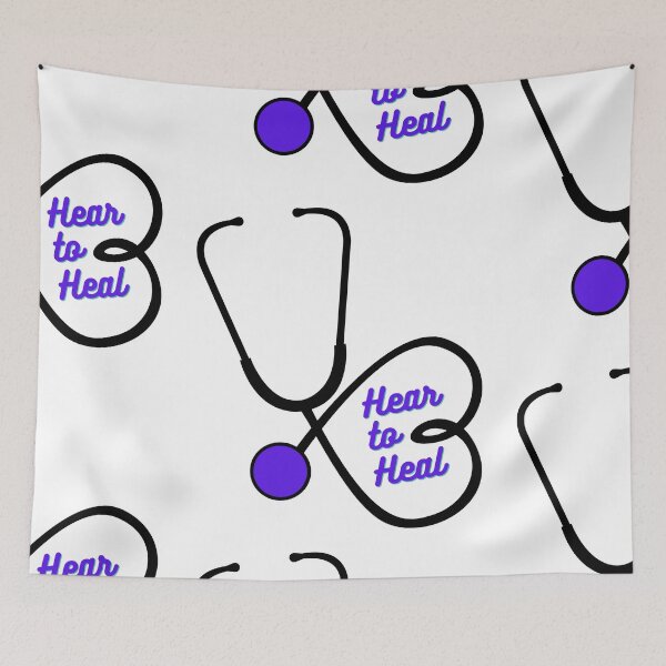 Aperçu de l'œuvre Hear to Heal - Stéthoscope Coeur - Grape / Midnight créée et vendue par miTeless seDign.