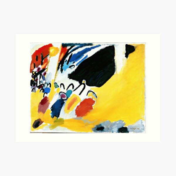 Kandinsky Impression III (Concierto) 1911 Reproducción de obras de arte, diseño para carteles, grabados, camisetas, hombres, mujeres, niños, jóvenes Lámina artística