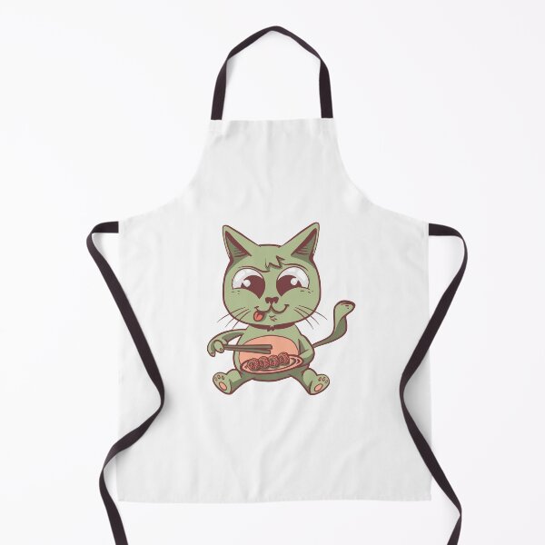 Item preview, Cute kitten eats sushi designed and sold by DerSenat.