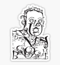 Typography Man Sticker