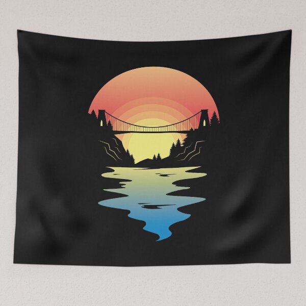 Item preview, River bridge sunset designed and sold by DerSenat.