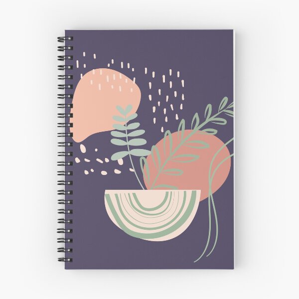 Item preview, Abstract shapes dots lines and plants digital design illustration 75 designed and sold by MyBlackDreams.