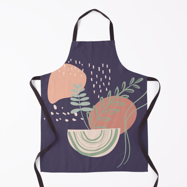 Item preview, Abstract shapes dots lines and plants digital design illustration 75 designed and sold by MyBlackDreams.