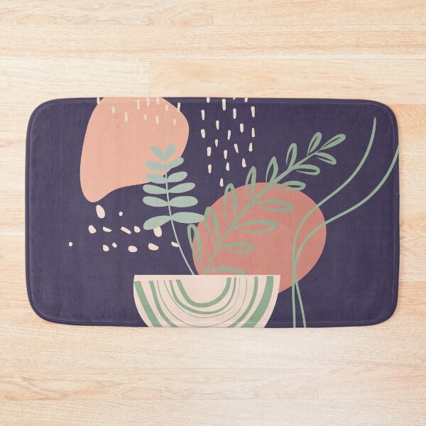 Item preview, Abstract shapes dots lines and plants digital design illustration 75 designed and sold by MyBlackDreams.