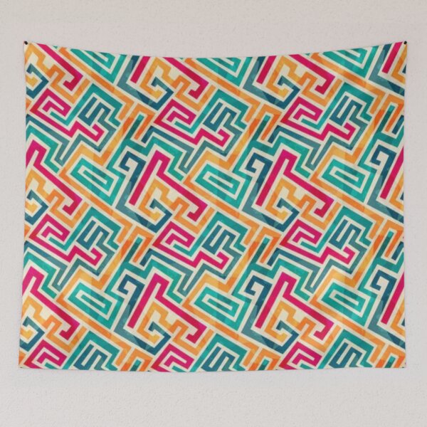 Item preview, Retro Style Zigzag Maze Repeated Pattern designed and sold by adityanik.