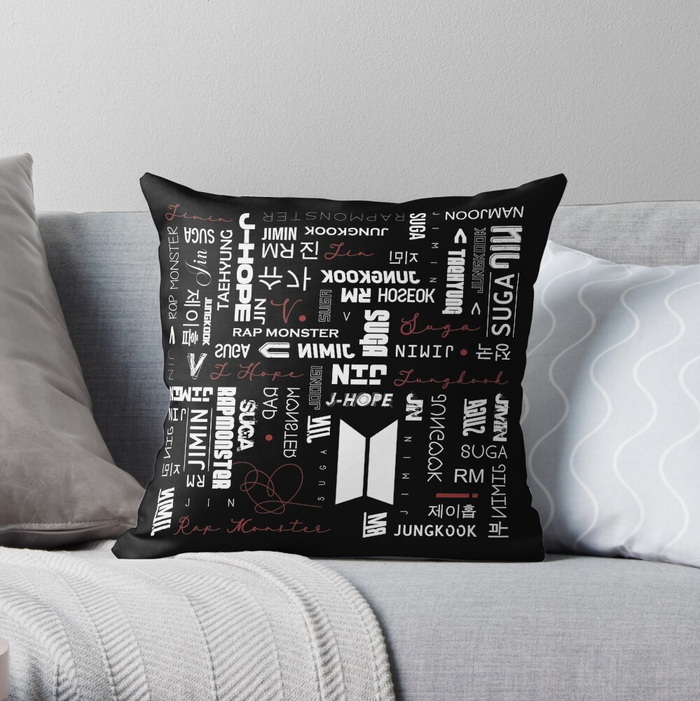 BTS Members TinyTan Throw Pillow by Farhan Laksono - Pixels