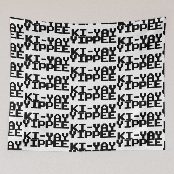 Item preview, Yippee ki yay - funny retro vintage arcade style black typography designed and sold by Deegital18.