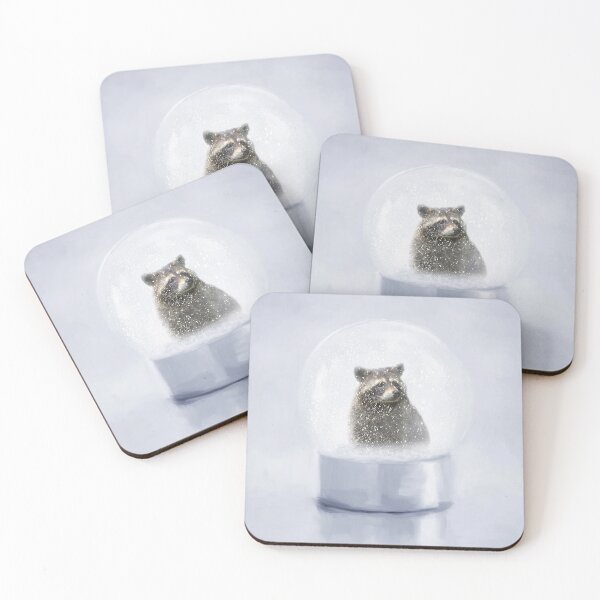 Item preview, Raccoon in a Snow Globe designed and sold by Elisabeth Lucas.