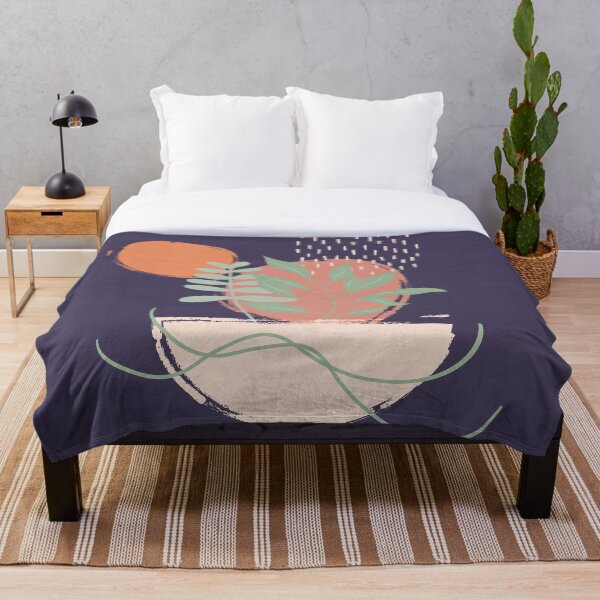 Item preview, Abstract shapes lines and leaves digital design illustration 77 designed and sold by MyBlackDreams.