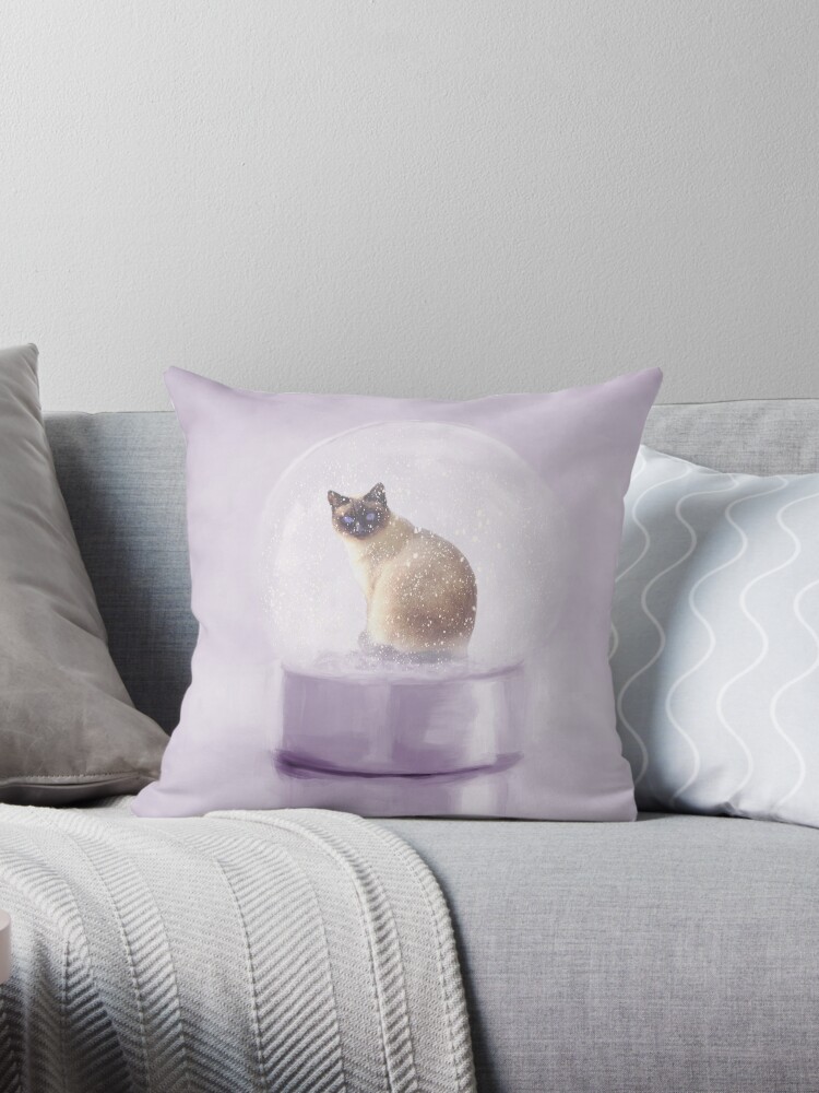 Siamese best sale cat pillow