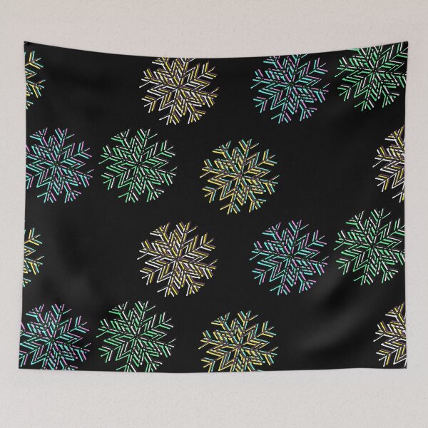 Item preview, Light and dark multicolored snowflakes 3D style designed and sold by BV-creas.