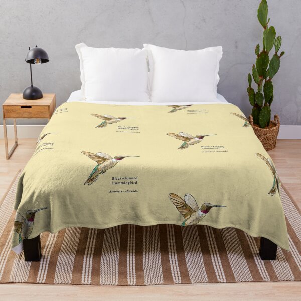 Artikelvorschau, Schwarz gekinnter Kolibri mit Namen für Hauptkunst usw. entworfen und verkauft von HummingbirdPics.