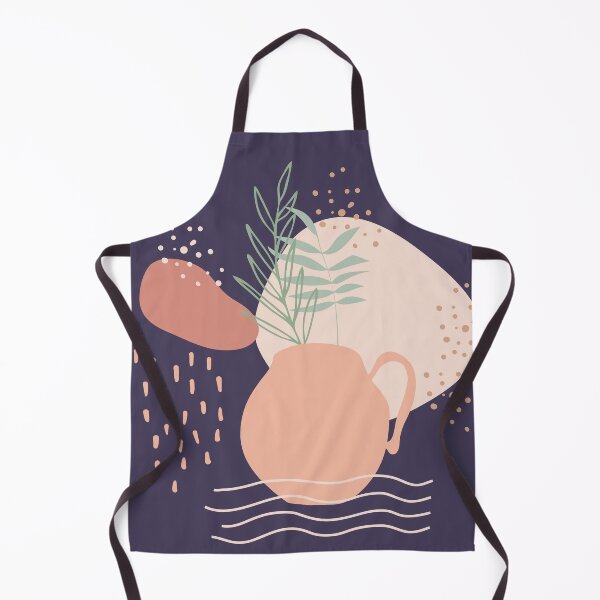 Item preview, Abstract shapes lines dots and plant leaves digital design illustration 78 designed and sold by MyBlackDreams.