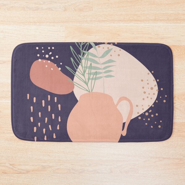 Item preview, Abstract shapes lines dots and plant leaves digital design illustration 78 designed and sold by MyBlackDreams.
