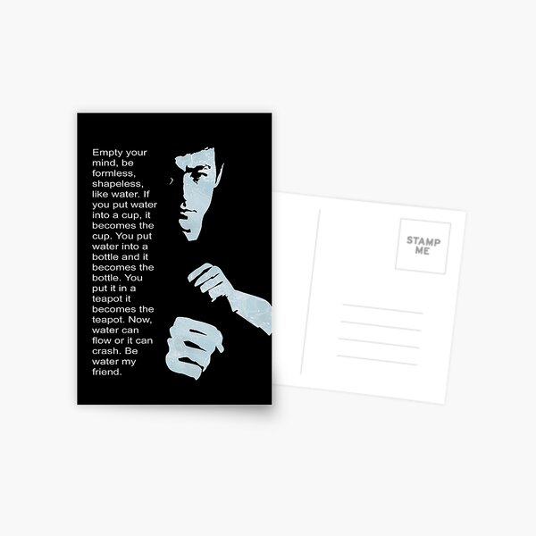 Bruce Lee Be Formless Shapeless Like Water Postcard